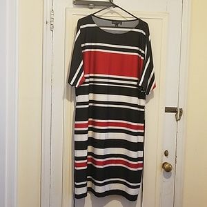 Dresses - Red Black and White Dress Dresses - Red Black and White Dress